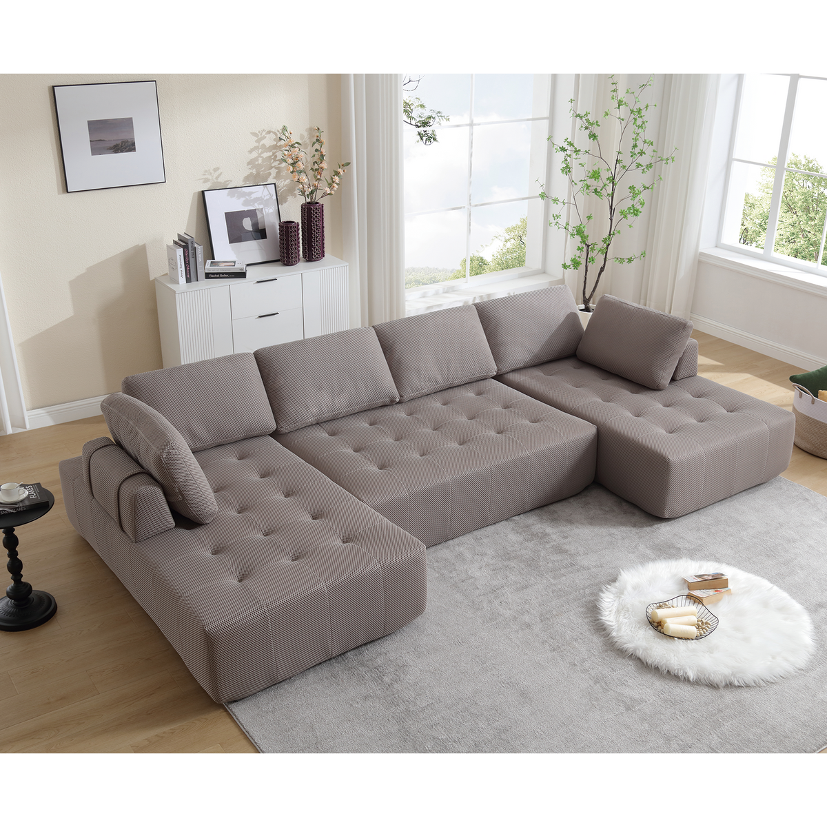 138.5 "Modular Combination Sofa, U-shaped Sofa, Living Room,