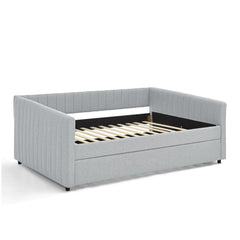 Full Size Daybed with Trundle Upholstered Sofa Bed, with Vertical