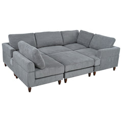 Modular Sectional Sofa with Ottoman L Shaped Corner Sectional for