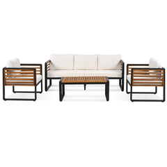 Large Size 4-pieces Outdoor Furniture sofa for 5 Person Conversation