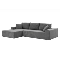 Sectional Couch  corduroy Covers 2 pcs L Shape Sectional Sofa Couches