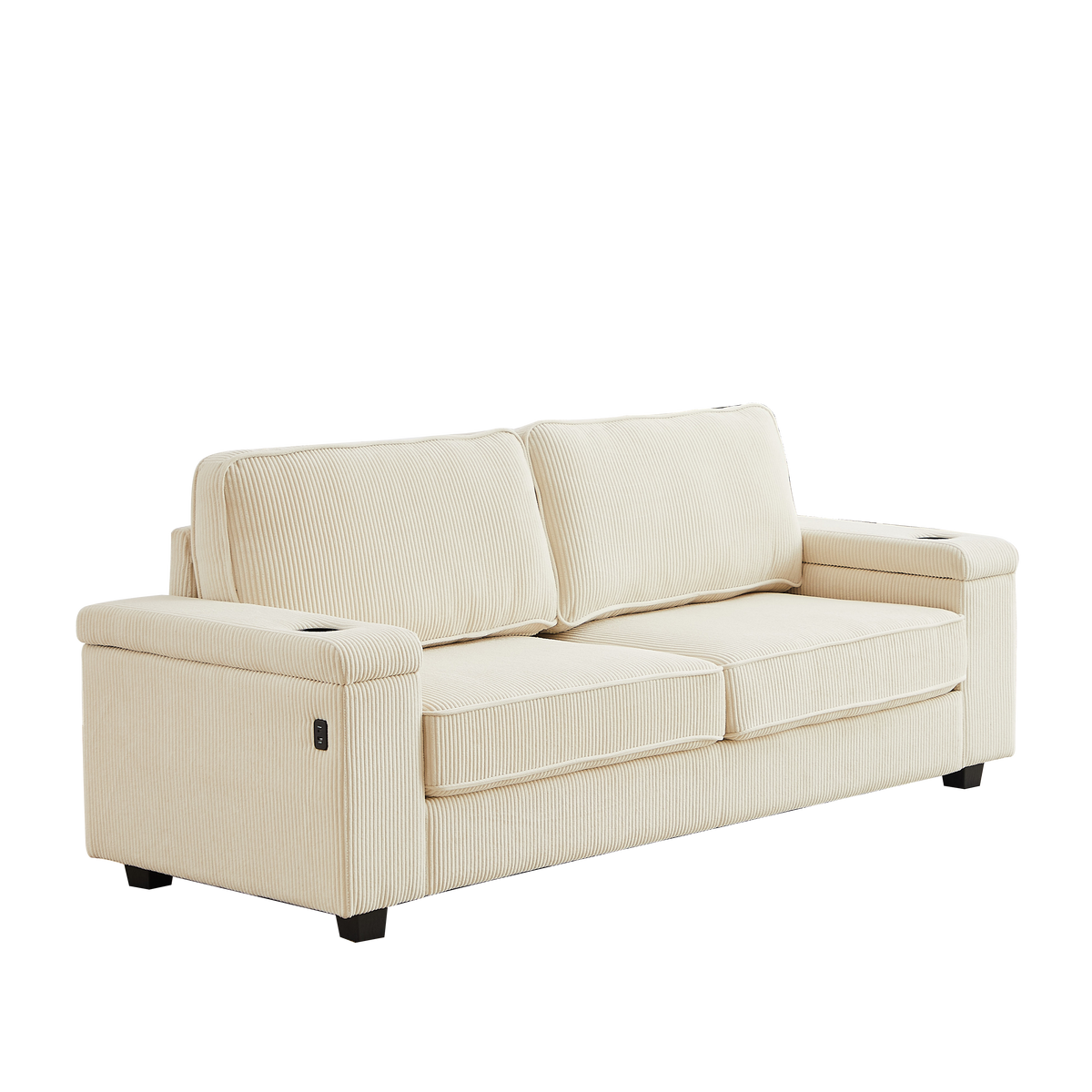 86.5 inch Sofa Couch- Deep Seat Sofa with two storage spaces, T-Pyce