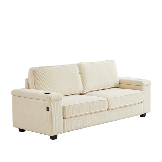 86.5 inch Sofa Couch- Deep Seat Sofa with two storage spaces, T-Pyce