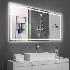 LED Bathroom Mirror 72x36  Inch with lights, anti-Fog & Dimming Led