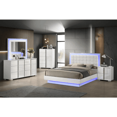 5 piece futurisic bedroom set, Eastern King size (platform) bed