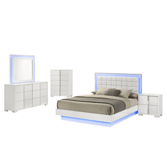 5 piece futurisic bedroom set, Eastern King size (platform) bed