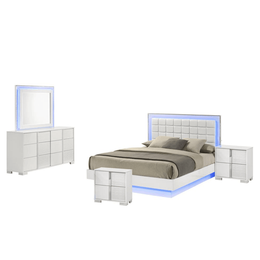 5 piece futurisic bedroom set, Queen size (platform) bed