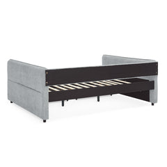 Daybed with Trundle Upholstered Tufted Sofa Bed, with Two Drawers,