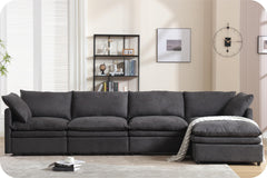 Modern U-shaped Sectional Sofa ,5-seat  Sofa ,Sleeper Sofa Couch with