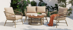 Bohemia-inspired 4-Person Outdoor Seating Group With Removable