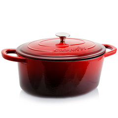 Crock Pot Artisan 7 Quart Oval Enameled Cast Iron Dutch Oven in