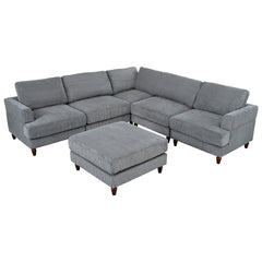 Modular Sectional Sofa with Ottoman L Shaped Corner Sectional for