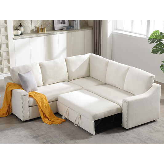 L-shaped sofa with pull-out sofa bed, Corner Sofa,comfortable living