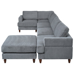 Modular Sectional Sofa with Ottoman L Shaped Corner Sectional for