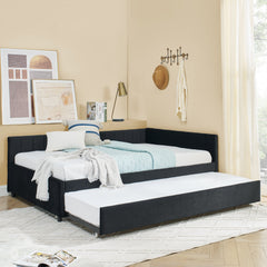 Full Size Daybed with Trundle Upholstered Tufted Sofa Bed, Sofa Bed