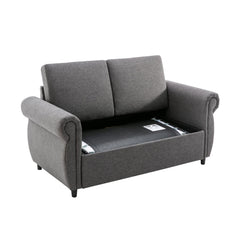 57.9" Pull Out Sofa Bed  Loveseat Sleeper with Twin Size Memory