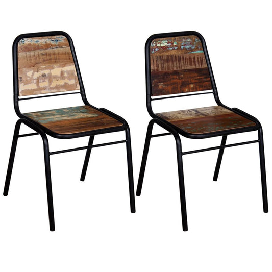 Dining Chairs 4 pcs Solid Reclaimed Wood