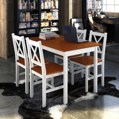 5 Piece Dining Set White