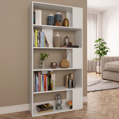 Book Cabinet/Room Divider White 31.5"x9.4"x62.6" Chipboard