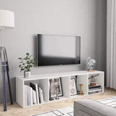 Book Cabinet/TV Cabinet White 56.3"x11.8"x14.2"