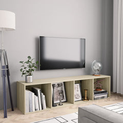 Book Cabinet/TV Cabinet White 56.3"x11.8"x14.2"