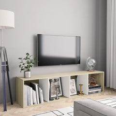 Book Cabinet/TV Cabinet White 56.3"x11.8"x14.2"