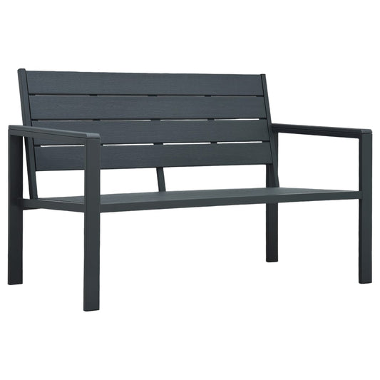 Garden Bench 47.2" HDPE White Wood Look