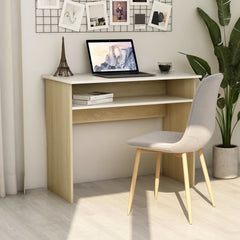 Desk White 35.4"x19.6"x29.1" Chipboard