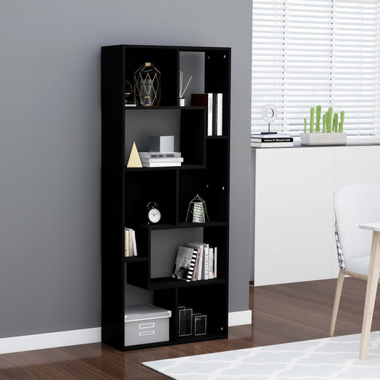 Book Cabinet White 26.4"x9.4"x63.4" Chipboard