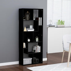 Book Cabinet White 26.4"x9.4"x63.4" Chipboard