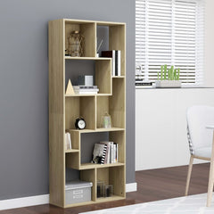 Book Cabinet White 26.4"x9.4"x63.4" Chipboard