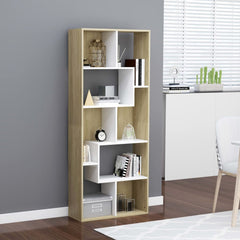 Book Cabinet White 26.4"x9.4"x63.4" Chipboard