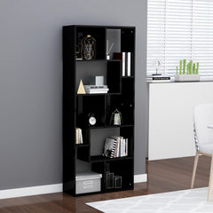 Book Cabinet White 26.4"x9.4"x63.4" Chipboard