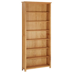 Bookcase 17.7"x8.9"x32.3" Solid Oak Wood