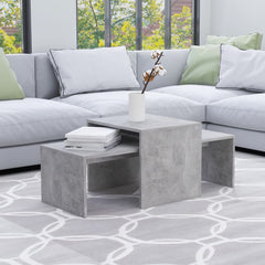 Coffee Table Set White 39.4"x18.9"x15.7" Chipboard