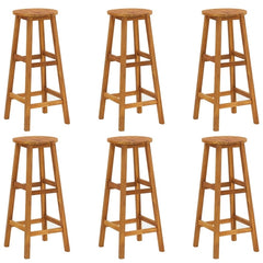 Bar Stools 4 pcs Solid Acacia Wood