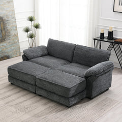 Free Combination Modular Convertible Sectional Sofa Bed Set, 4 Seat