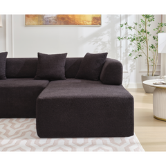 Modern Minimalist 140" L-Shape Couch ,No Assembly