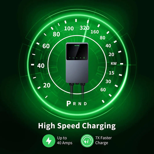 Autel RFID WIFI Bluetooth Enable 40A 240V 10KW Smart EV Charger Level 2 Home Type 1 J1772 Electric Vehicle Charging Station