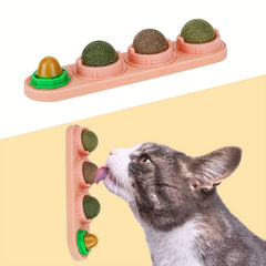 Catnip Wall Ball for Kitten, 4 Pack Catnip Toys, Silvervine Balls, Edible Toys