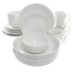 Elama Owen 18 Piece Porcelain Dinnerware Set with 2 Large Serving