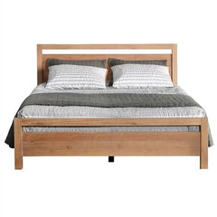 Full size Farmhouse Solid Wood Platform Bed Frame with Headboard