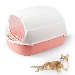 Cat Litter Box, Plastic Hooded High Walls, Kitten Potty Box, Pet Litter Pan, Toilet Accessories