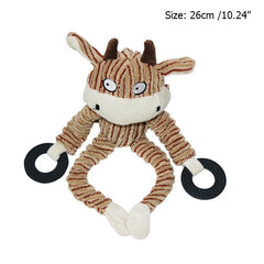 Dog Toys Stuffed Donkey Squeaking Pet Toy Cute Plush Puzzle Interactive Toy For Dog Cat Chew Squeaky Pet Molar Toy