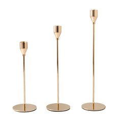 Modern Metal Gold Candlestick Holders Wedding Decoration Skinny Tapered Candlestick Holder Home Decor Bar Party Candle Holders