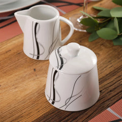 VEWEET FIONA 50/100-Piece Porcelain Dinner Set with Egg Cup,Cup&Saucer,Mug,Dessert&Soup&Dinner Plate,Bowl,Milk Jug,Sugar Pot Set