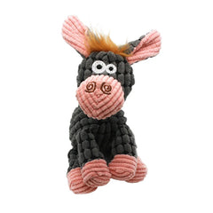 Dog Toys Stuffed Donkey Squeaking Pet Toy Cute Plush Puzzle Interactive Toy For Dog Cat Chew Squeaky Pet Molar Toy