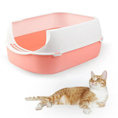 Cat Litter Box, Plastic Hooded High Walls, Kitten Potty Box, Pet Litter Pan, Toilet Accessories