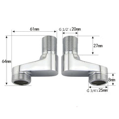 Bathroom Solid Brass Construction Shower Faucet Adjusted Size Pipe Fatigue Bathroom Faucet Install parts