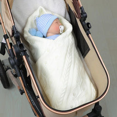 Newborn Baby Soft Warm Blankets Bedding Hollow Design Sleeping Swaddle Comfort Stroller Wrap Hot